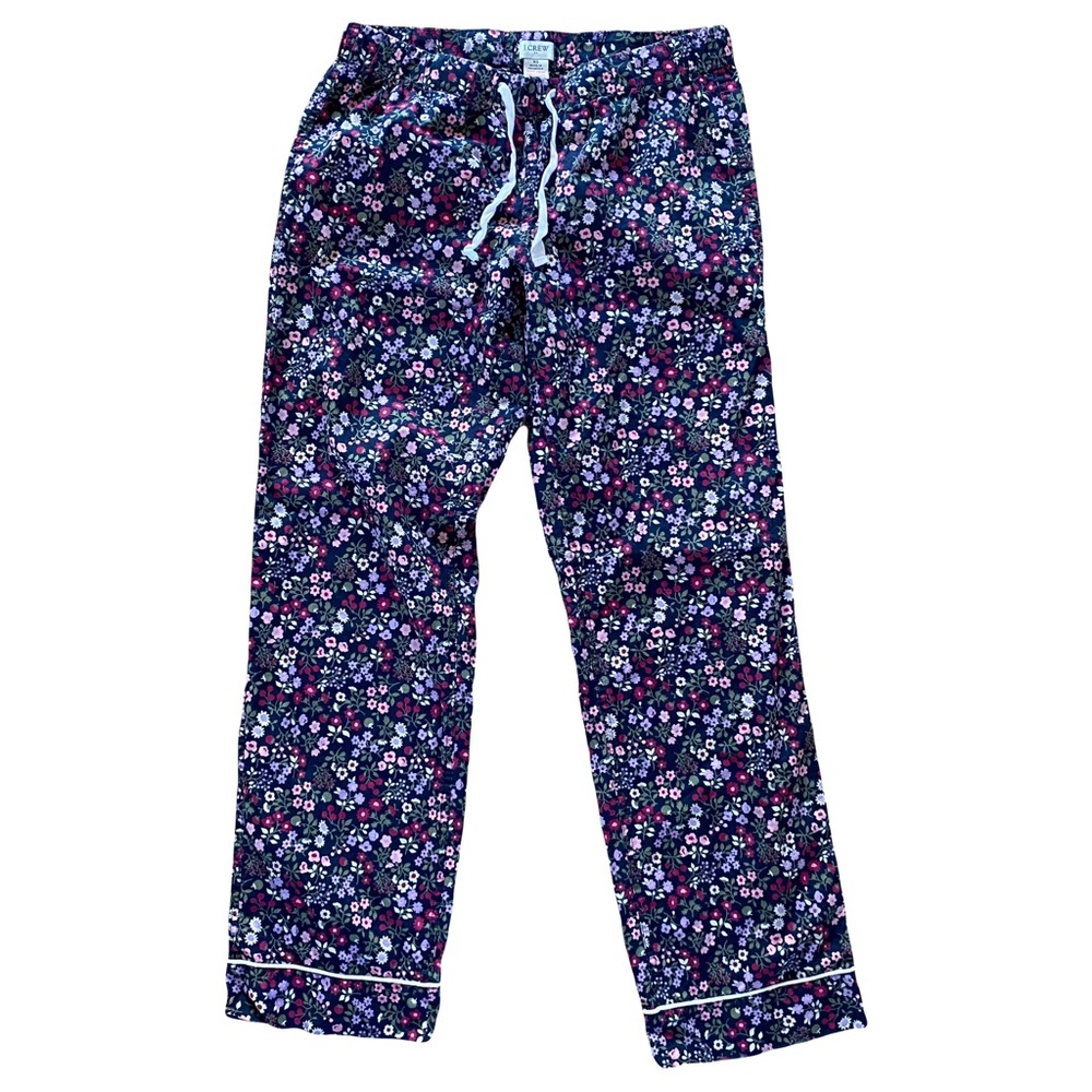 J. Crew Floral Cotton Adjustable Waist Lounge Pajama Pants